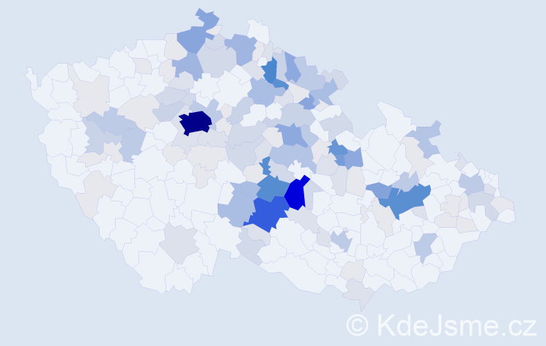 Příjmení: 'Fišarová', počet výskytů 533 v celé ČR