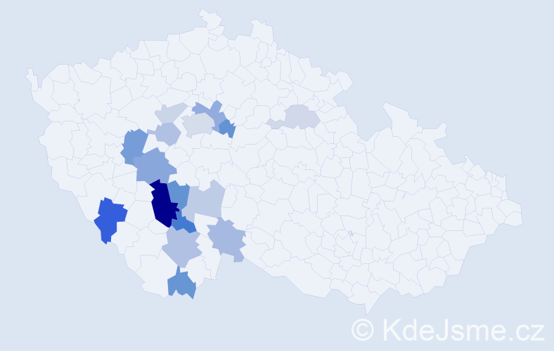 Příjmení: 'Kaiferová', počet výskytů 31 v celé ČR