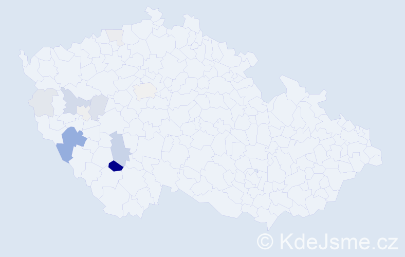 Příjmení: 'Kiewegová', počet výskytů 34 v celé ČR