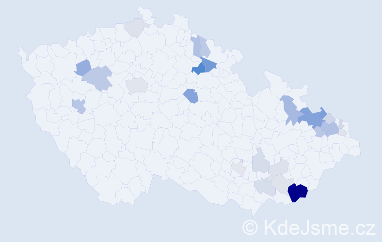 Příjmení: 'Kreislová', počet výskytů 74 v celé ČR