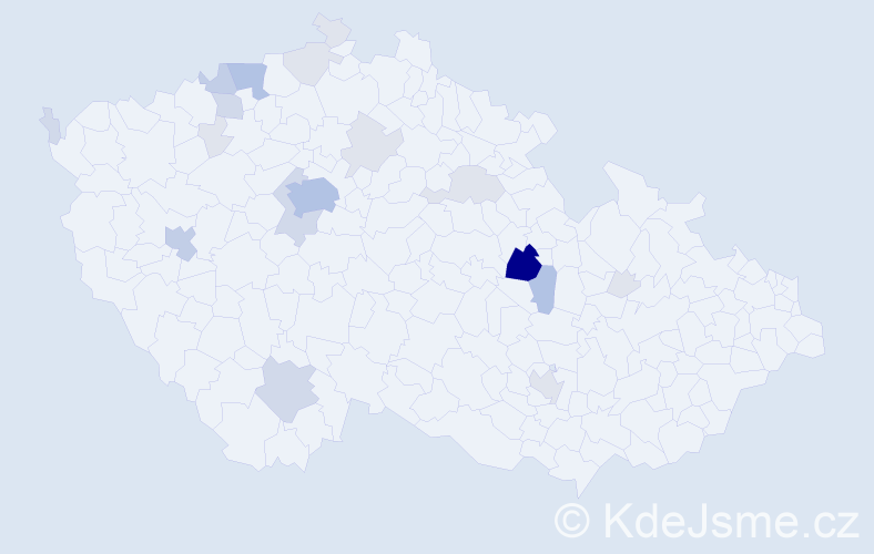 Příjmení: 'Tobek', počet výskytů 65 v celé ČR
