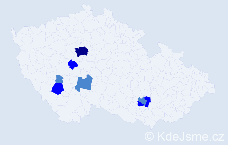 Příjmení: 'Apetauer', počet výskytů 12 v celé ČR