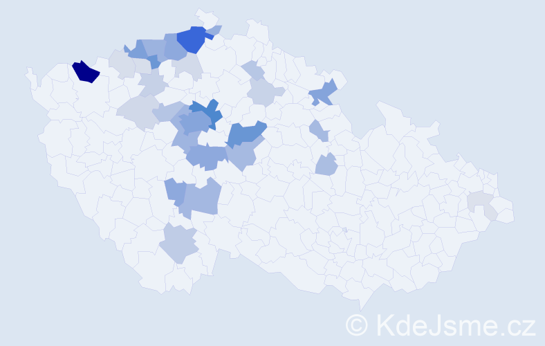 Příjmení: 'Češpivová', počet výskytů 126 v celé ČR