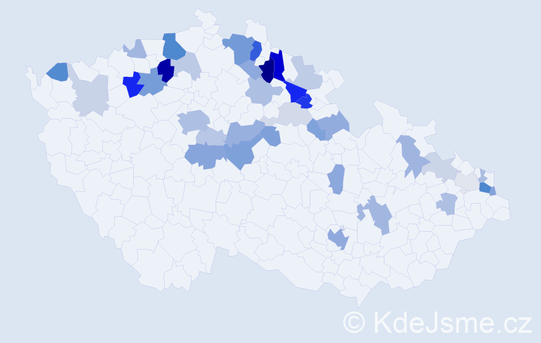 Příjmení: 'Mohrová', počet výskytů 92 v celé ČR