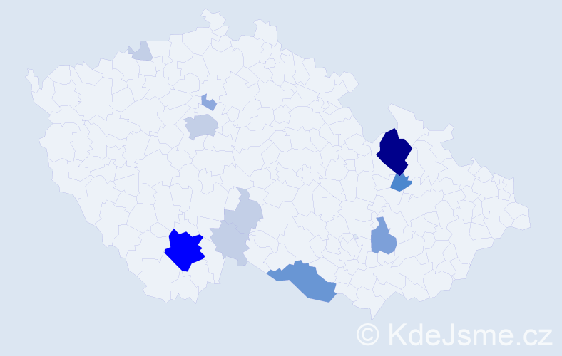 Příjmení: 'Langmannová', počet výskytů 37 v celé ČR