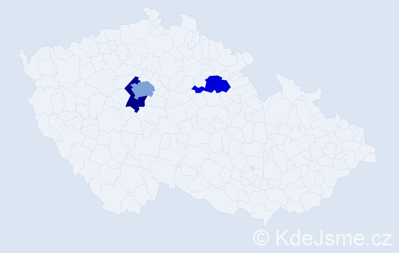 Příjmení: 'Mähringová', počet výskytů 4 v celé ČR