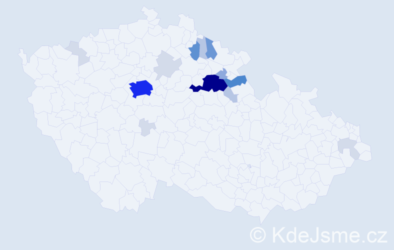Příjmení: 'Frynta', počet výskytů 61 v celé ČR