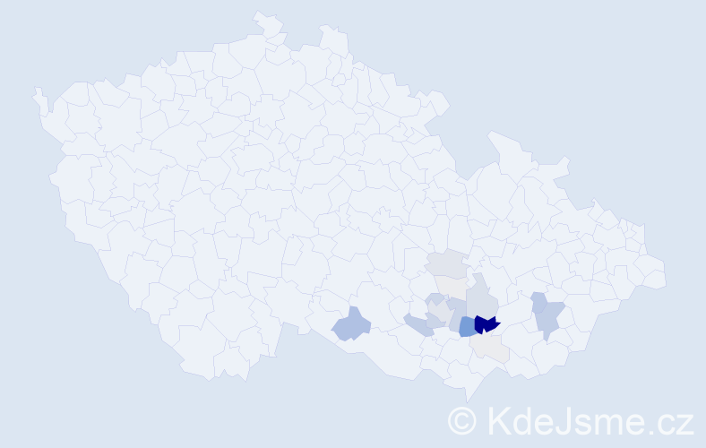 Příjmení: 'Kotolan', počet výskytů 72 v celé ČR