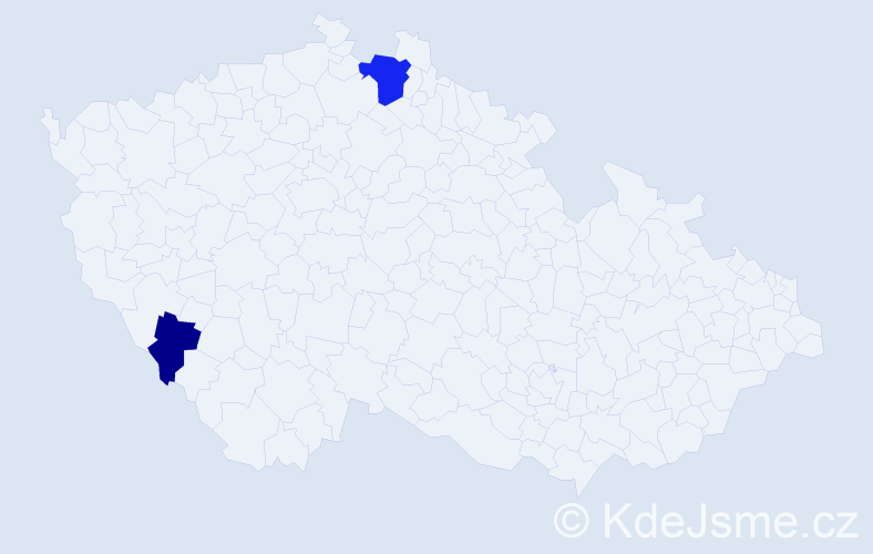 Příjmení: 'Gehart', počet výskytů 4 v celé ČR