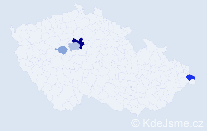 Příjmení: 'Maha', počet výskytů 17 v celé ČR