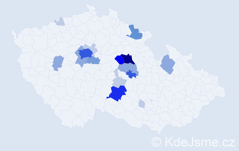 Příjmení: 'Vomlel', počet výskytů 56 v celé ČR