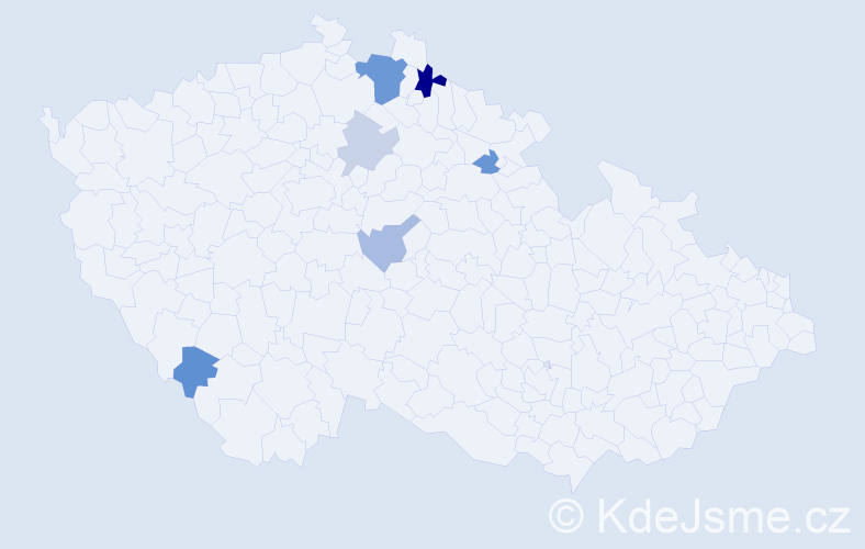Příjmení: 'Koláš', počet výskytů 12 v celé ČR