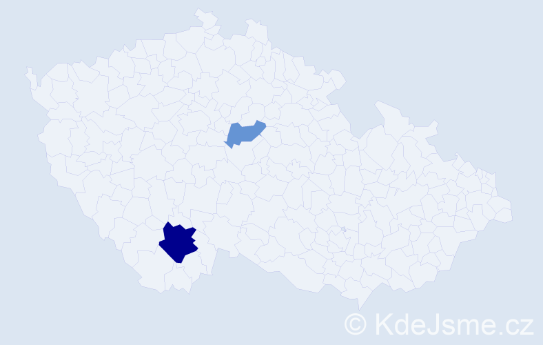 Příjmení: 'Rotaru', počet výskytů 5 v celé ČR