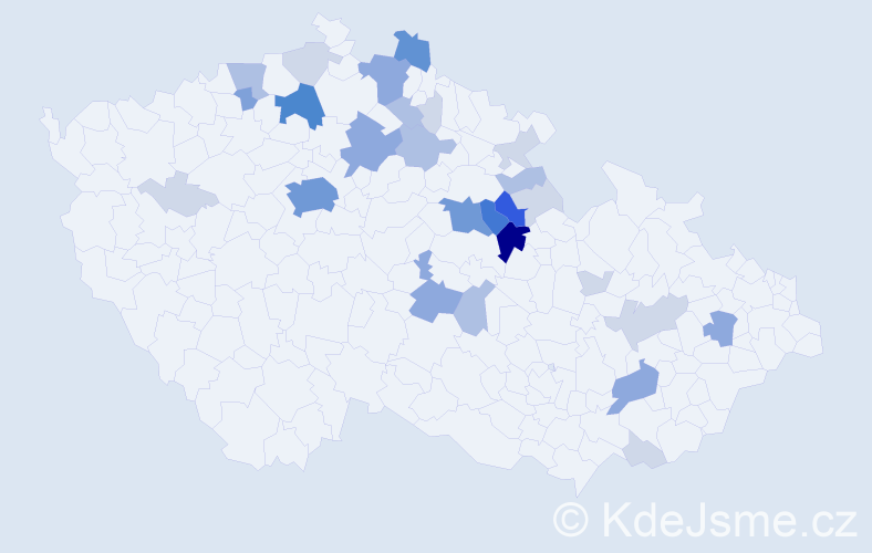 Příjmení: 'Prudič', počet výskytů 92 v celé ČR