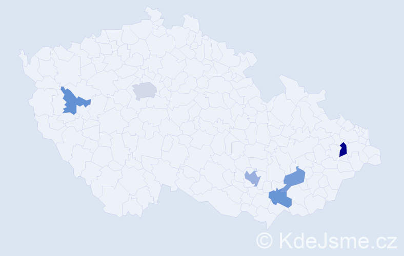 Příjmení: 'Trcalová', počet výskytů 9 v celé ČR