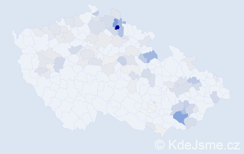 Příjmení: 'Daníčková', počet výskytů 359 v celé ČR