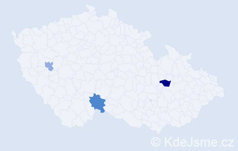 Příjmení: 'Kľusková', počet výskytů 3 v celé ČR