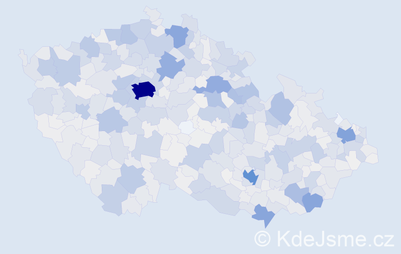 Příjmení: 'Bartoš', počet výskytů 6976 v celé ČR