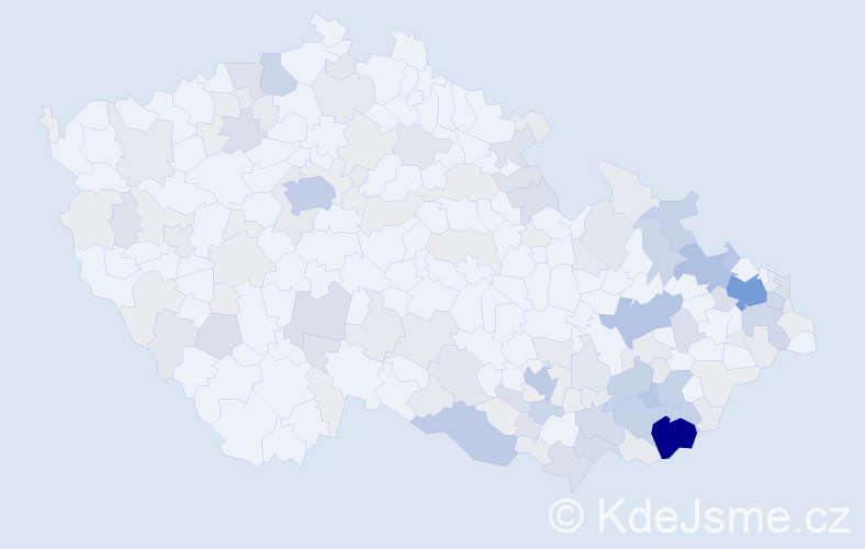 Příjmení: 'Michalčík', počet výskytů 475 v celé ČR