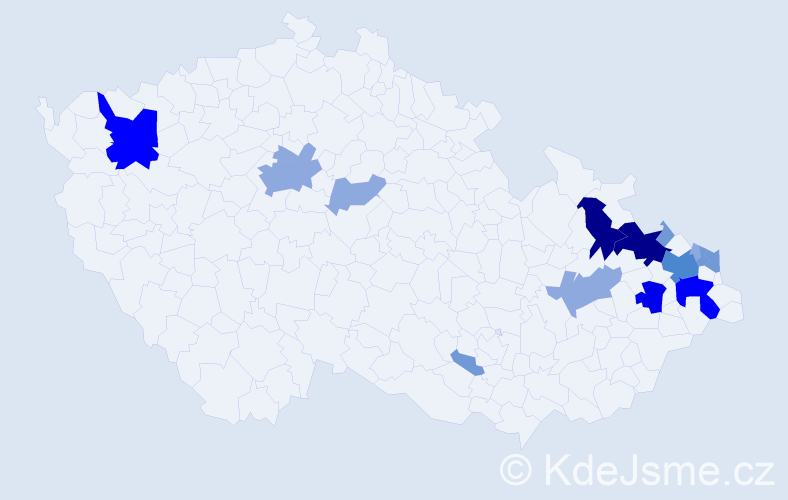 Příjmení: 'Repper', počet výskytů 41 v celé ČR