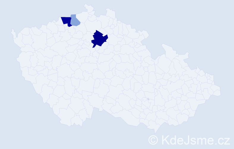 Příjmení: 'Kiceluk', počet výskytů 9 v celé ČR