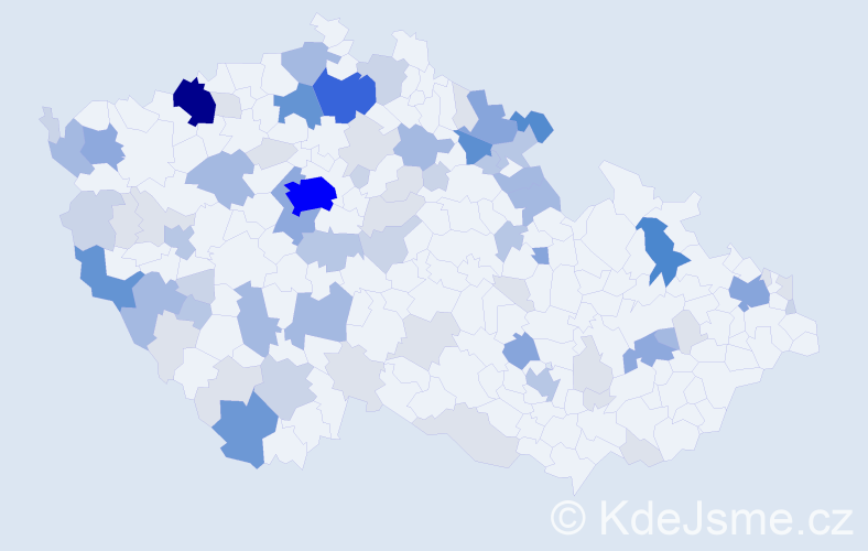 Příjmení: 'Puška', počet výskytů 265 v celé ČR