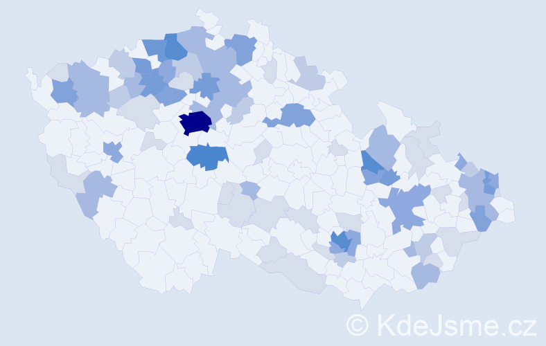 Příjmení: 'Milková', počet výskytů 243 v celé ČR