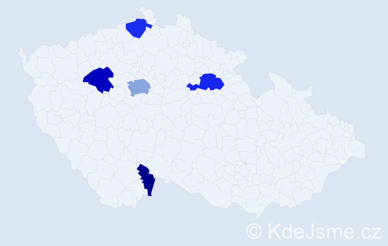 Příjmení: 'Renc', počet výskytů 14 v celé ČR