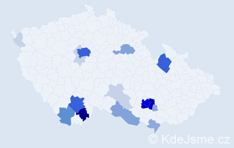 Příjmení: 'Fojtl', počet výskytů 76 v celé ČR