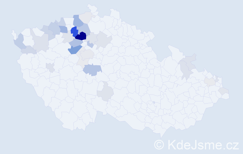 Příjmení: 'Huja', počet výskytů 111 v celé ČR