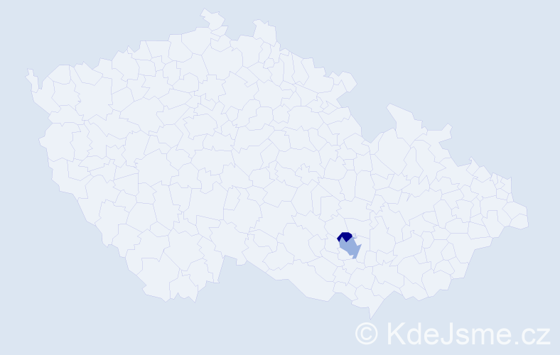 Příjmení: 'Brychnač', počet výskytů 3 v celé ČR