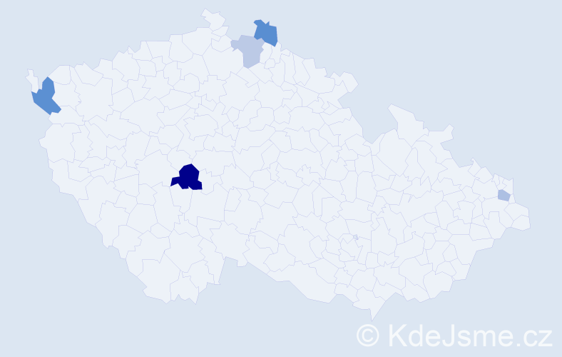 Příjmení: 'Domian', počet výskytů 7 v celé ČR