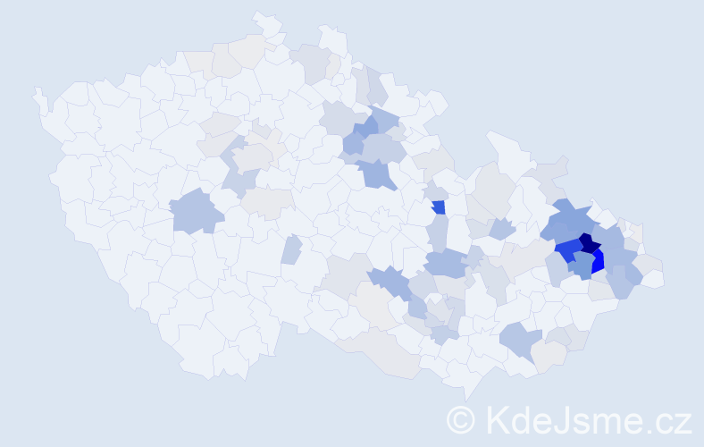 Příjmení: 'Demlová', počet výskytů 366 v celé ČR