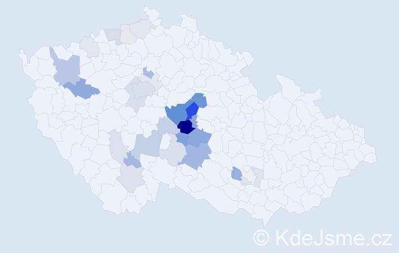 Příjmení: 'Flekal', počet výskytů 85 v celé ČR