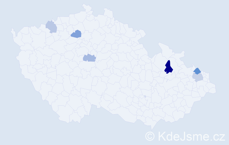 Příjmení: 'Kovalančík', počet výskytů 9 v celé ČR