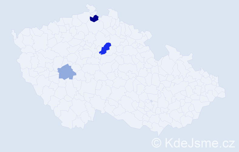 Příjmení: 'Lošot', počet výskytů 5 v celé ČR