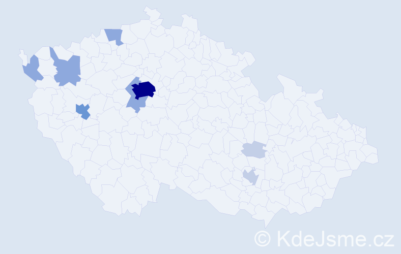 Příjmení: 'Vlasenko', počet výskytů 25 v celé ČR