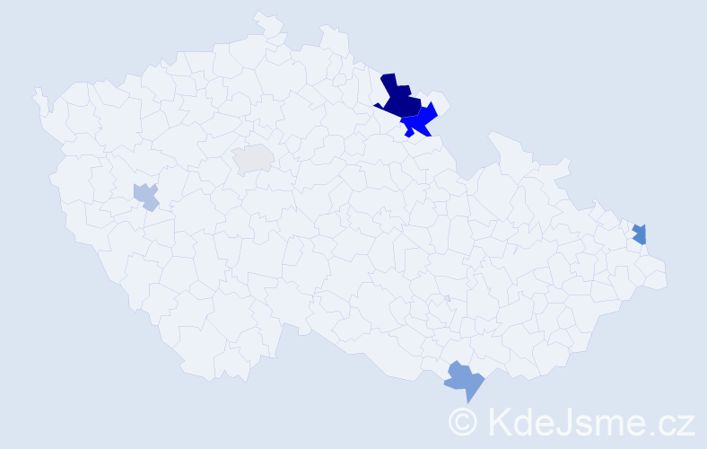 Příjmení: 'Pumpa', počet výskytů 12 v celé ČR