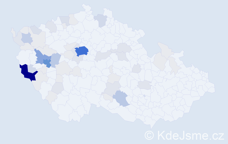 Příjmení: 'Královec', počet výskytů 212 v celé ČR