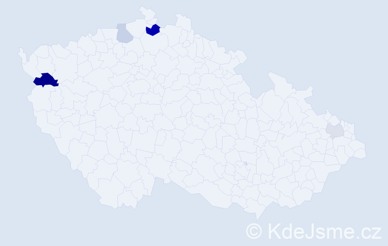 Příjmení: 'Cmorejová', počet výskytů 8 v celé ČR