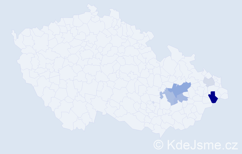 Příjmení: 'Laboňová', počet výskytů 7 v celé ČR