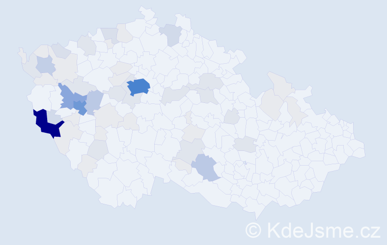 Příjmení: 'Královec', počet výskytů 211 v celé ČR