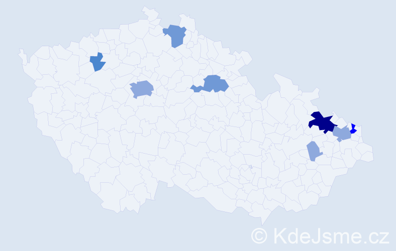 Příjmení: 'Kawan', počet výskytů 20 v celé ČR
