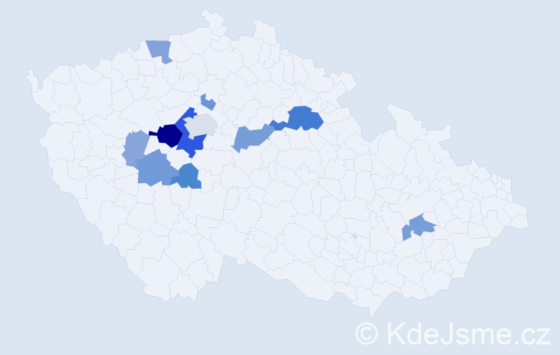 Příjmení: 'Silbernáglová', počet výskytů 29 v celé ČR