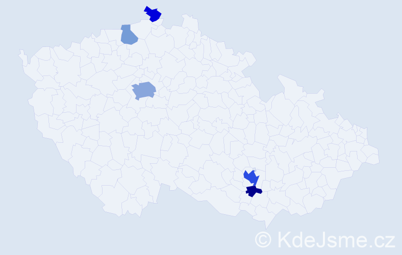 Příjmení: 'Drahan', počet výskytů 13 v celé ČR