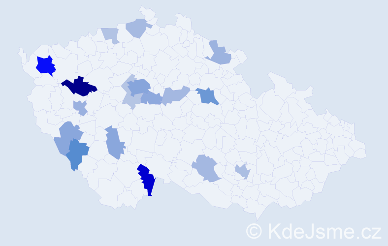 Příjmení: 'Reitmeier', počet výskytů 41 v celé ČR