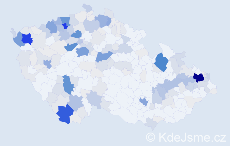 Příjmení: 'Dunková', počet výskytů 930 v celé ČR