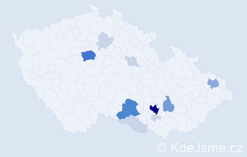 Příjmení: 'Mittner', počet výskytů 42 v celé ČR