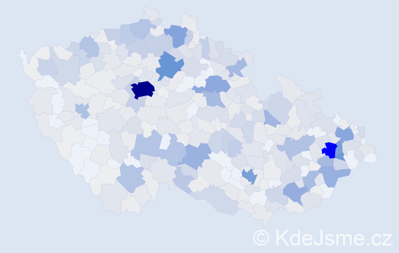 Příjmení: 'Bartoňová', počet výskytů 2480 v celé ČR