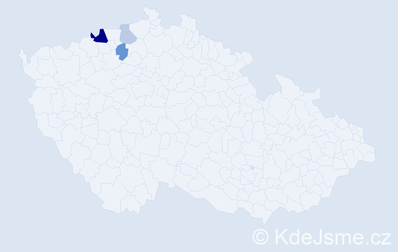 Příjmení: 'Rjaska', počet výskytů 6 v celé ČR